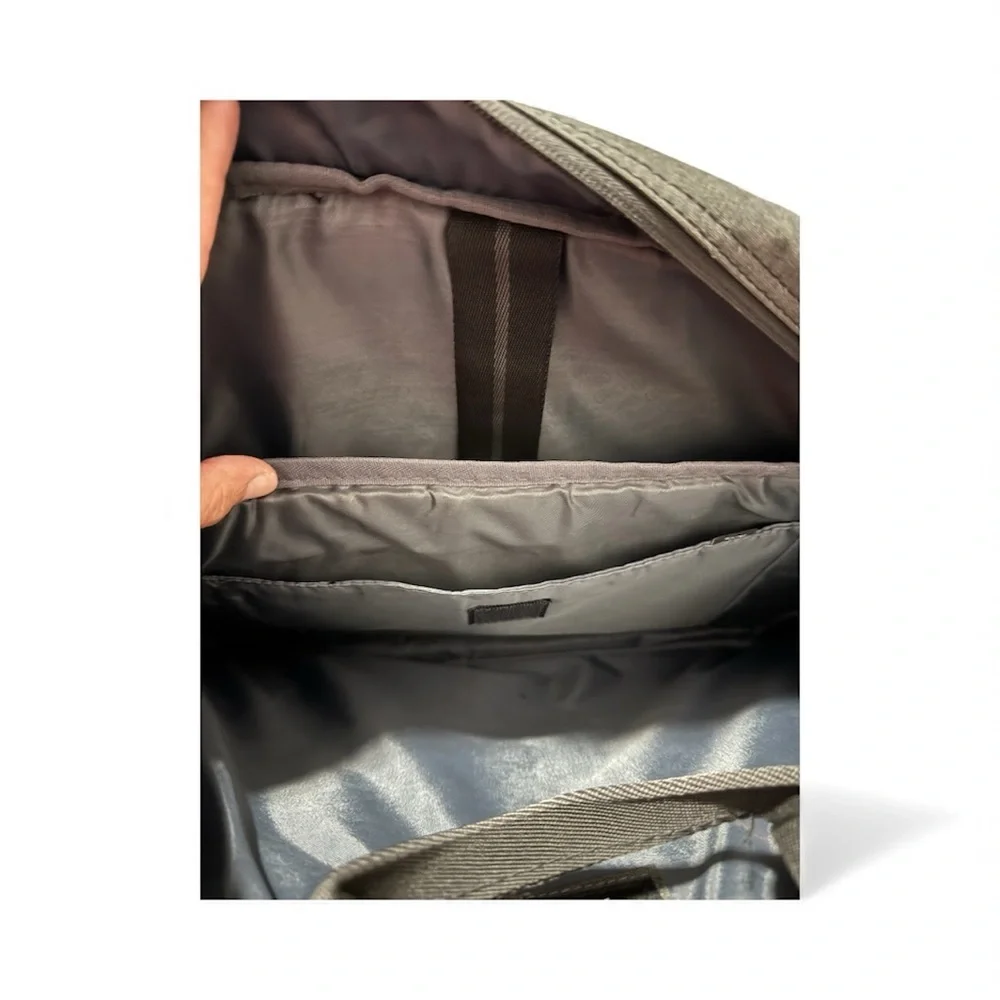 Solo NY Gray Laptop Messenger Briefcase Business Travel Work Bag Shoulder Strap